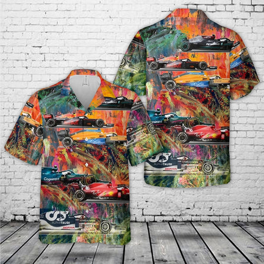 Formula 1 Team Cars Hawaiian Shirt