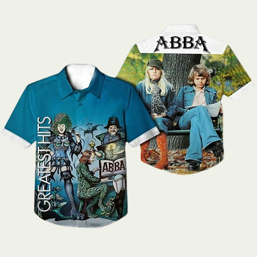 Abba Hawaiian Shirt, Greatest Hits Album Cover