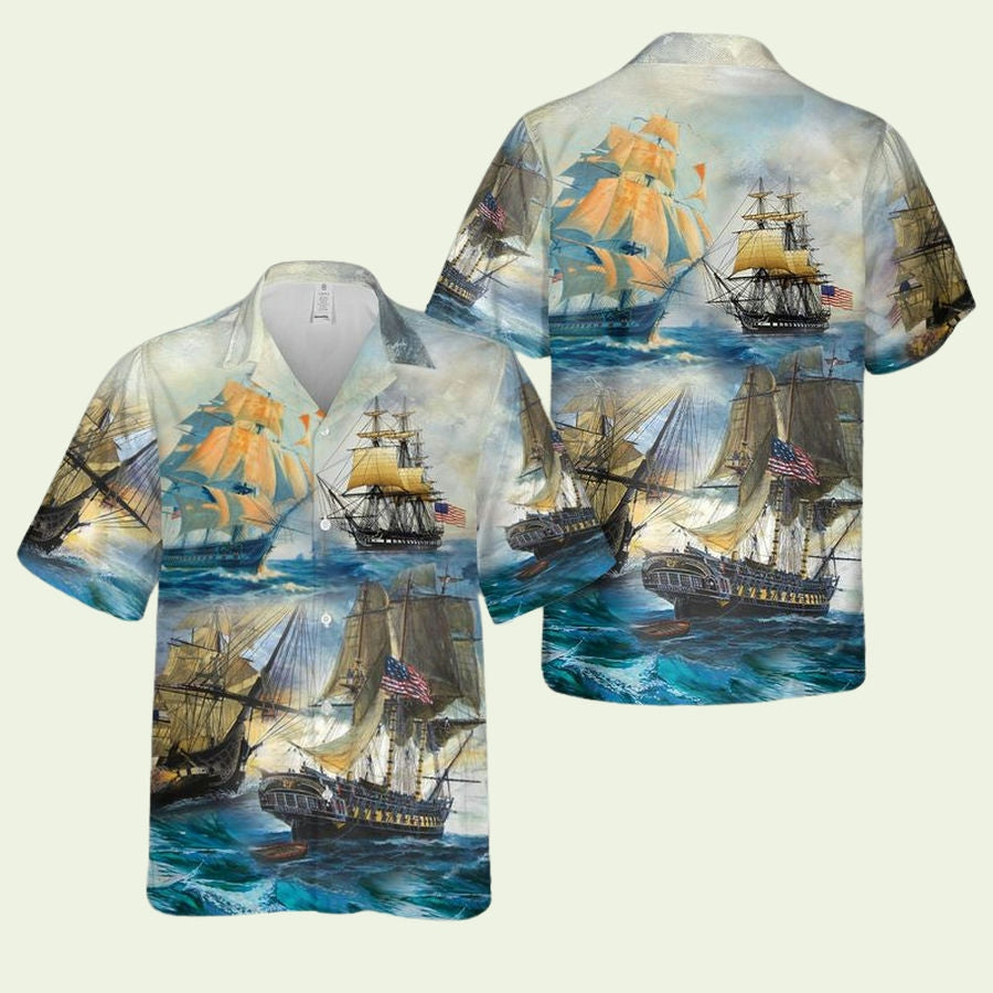 US Navy Uss Constitution Hawaiian Shirt