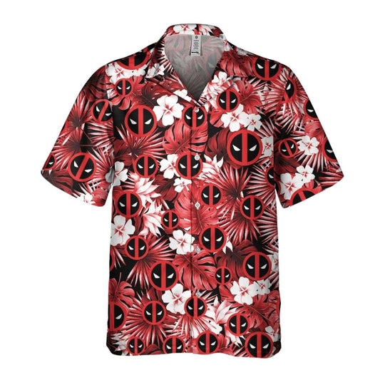 Summer Deadpool Symbol Hawaiian Shirt