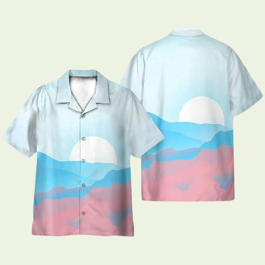 LGBT Trans Pride Sunrise Hawaiian Shirt