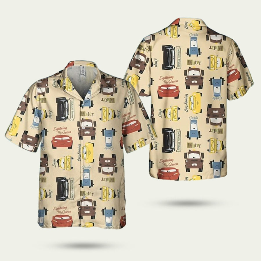 Cars Collection Lightning Mcqueen Hawaiian Shirt