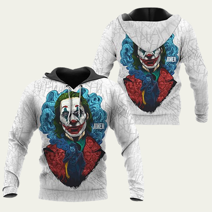 Ha Ha Ha Joker White Pattern Hoodie