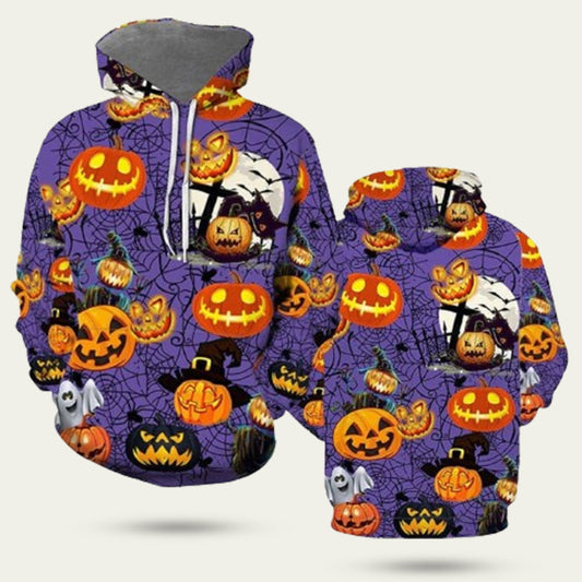 Halloween Pumpkin Spider Halloween Hoodie