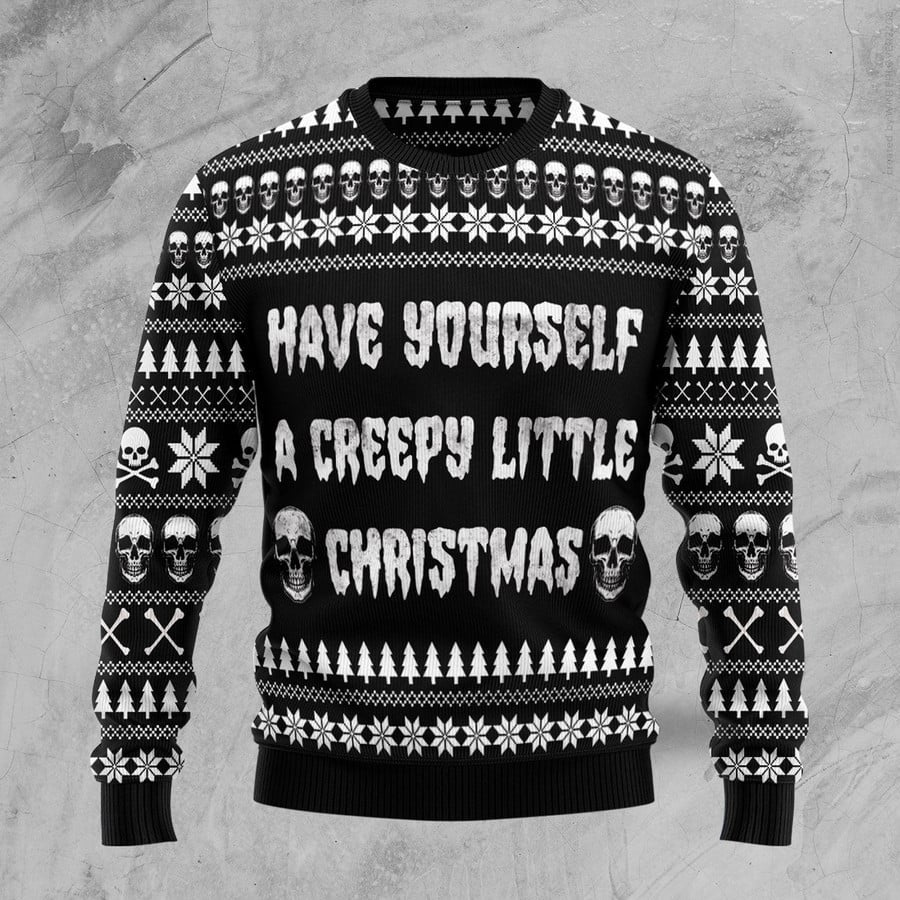 Have Yourself A Creepy Little Christmas Skull Ugly Sweater