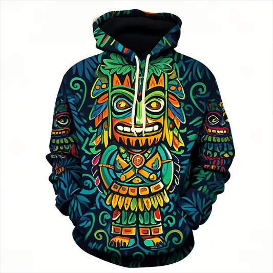 Hawaiian Tiki Mask Hoodie