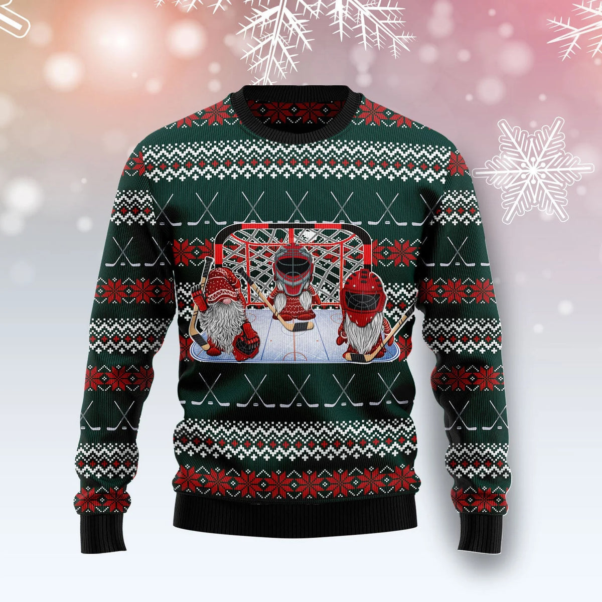 Hockey Gnomies Ugly Christmas Sweater