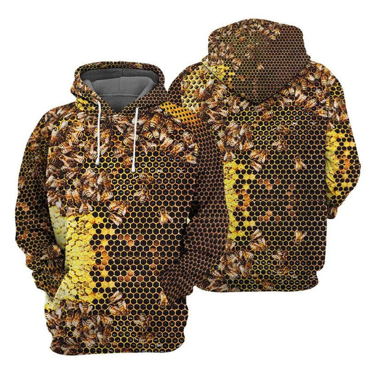 Honey Bee Hoodie, All Over Print