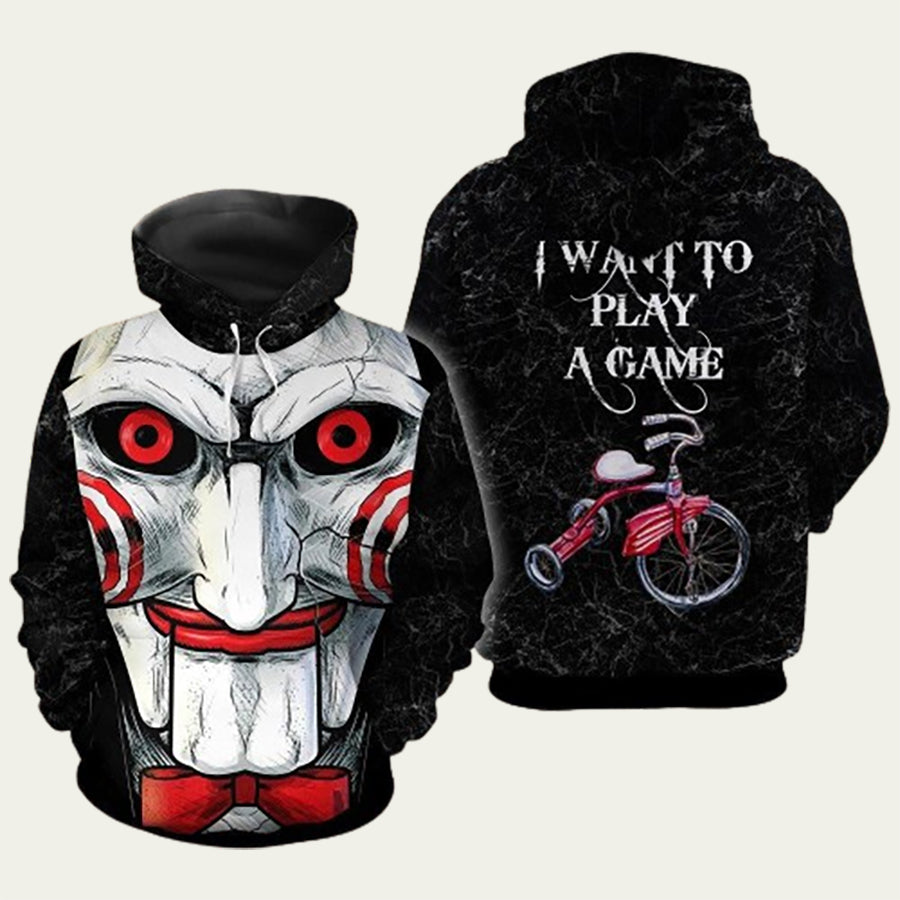 Horror Movie Jigsaw Billy The Puppet Hoodie