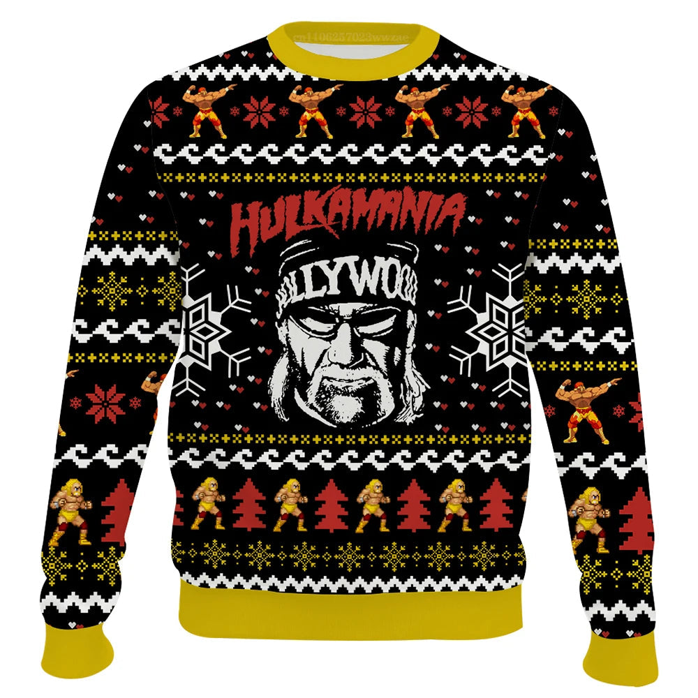 Hulkamania Hulk Hogan Ugly Christmas Sweater