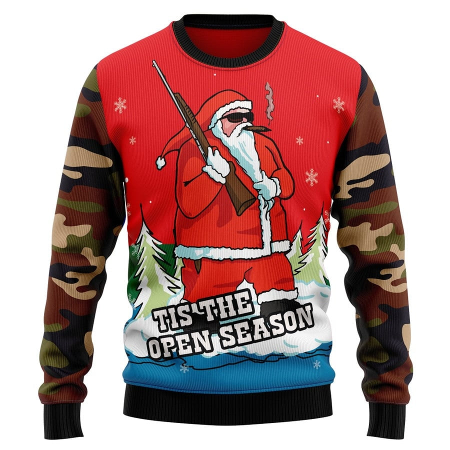Hunting Open Season Ugly Christmas Sweater