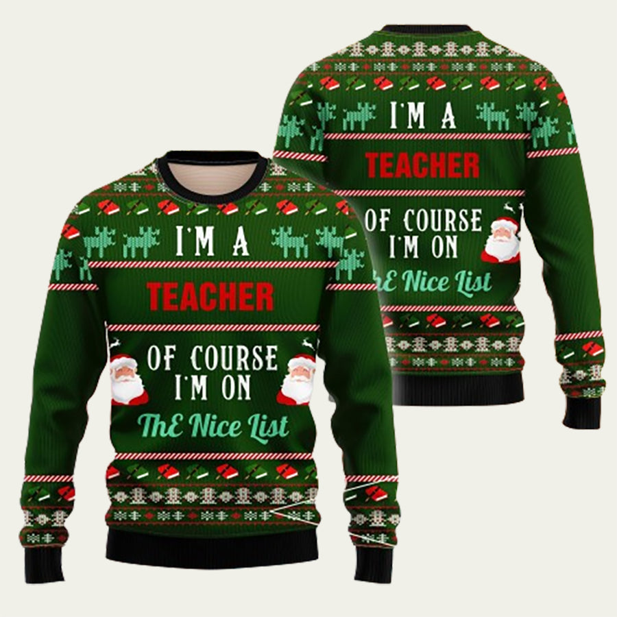 I Am A Teacher Ugly Christmas Sweater