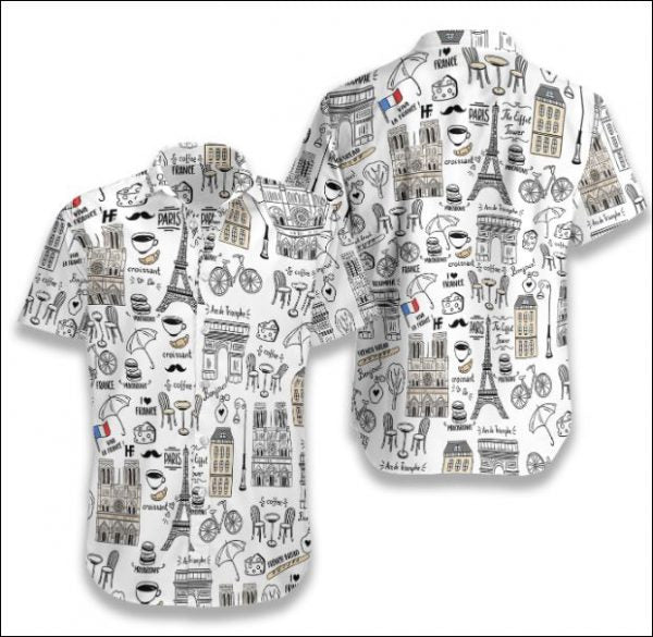 I Love Finland Doodle Hawaiian Shirt
