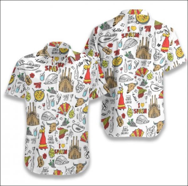 I Love Spain Hawaiian Shirt