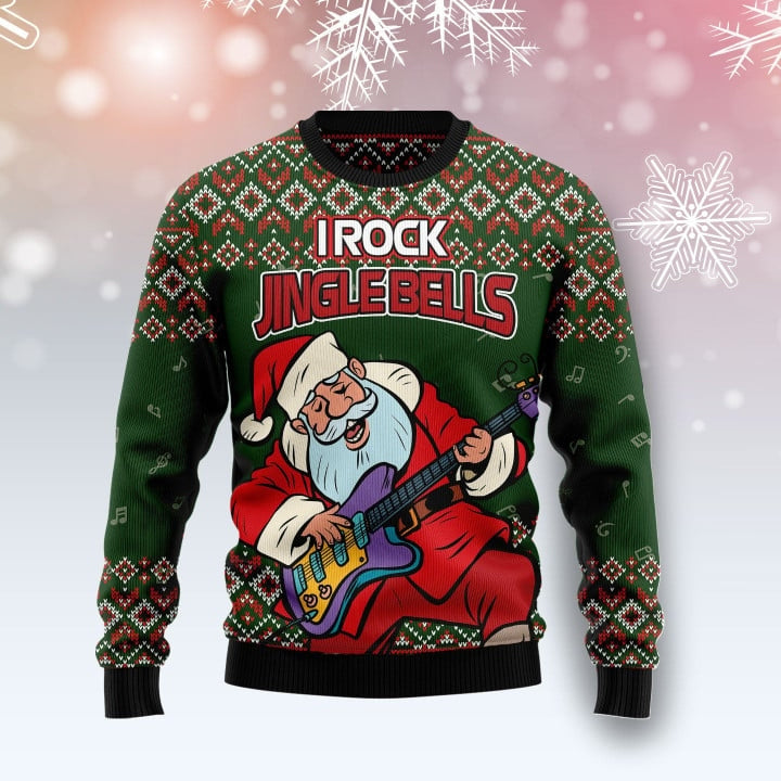 I Rock Jingle Bells Ugly Christmas Sweater