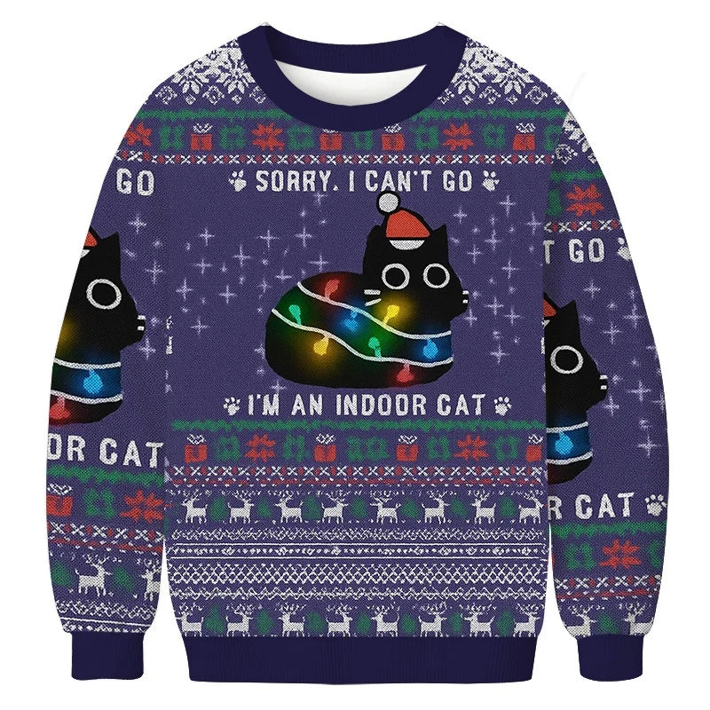 Im An Indoor Cat Funny Christmas Ugly Sweater