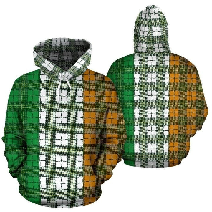 Ireland Flag Tartan Style Hoodie