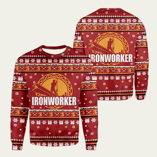 Ironworker ugly Christmas Sweater