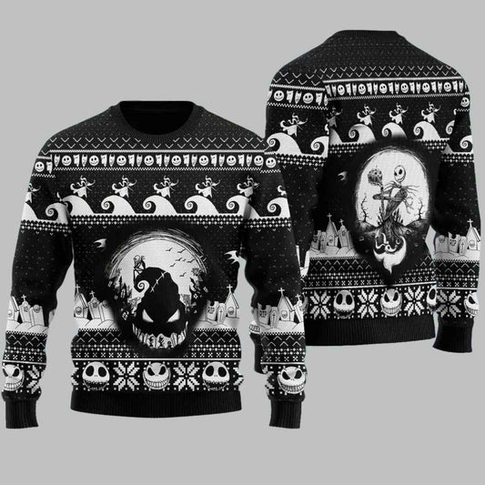Jack Skellington Horror Nightmare Ugly Christmas Sweater