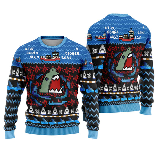 Jaws Horror Movie Ugly Christmas Sweater