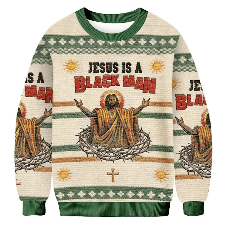 Jesus Is A Black Man Ugly Sweater