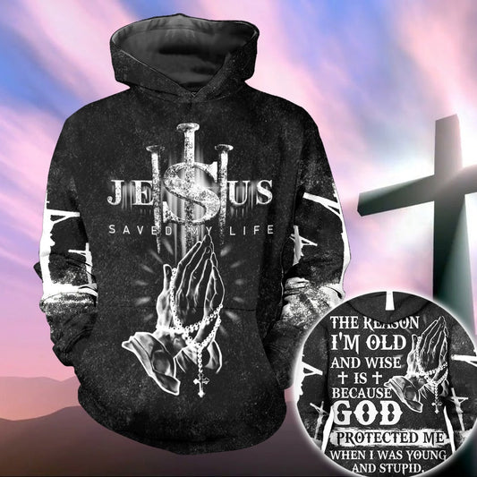 Jesus Saved My Life God Protected Me When I Was Young Hoodie
