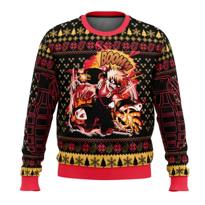Katsuki Bakugo My Hero Academia Ugly Christmas Sweater