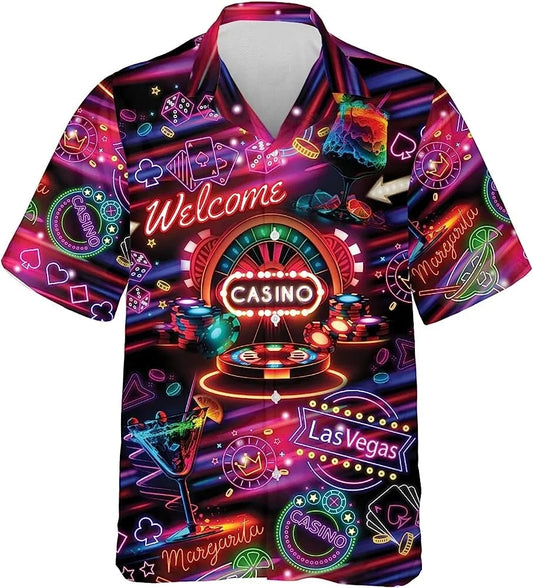 Las Vegas Casino Neon Hawaiian Shirt