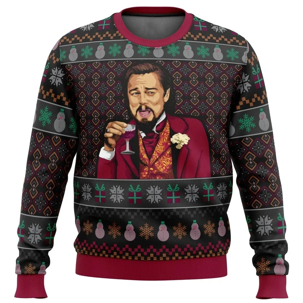 Leonardo DiCaprio Laughing Meme Ugly Christmas Sweater