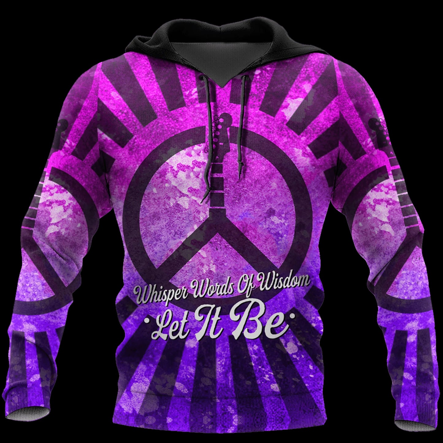 Let It Be Purple Hippie Hoodie