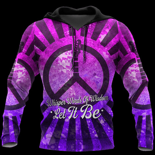 Let It Be Purple Hippie Hoodie