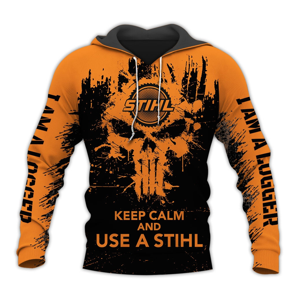 Logger Keep Calm And Use A Stihl Hoodie