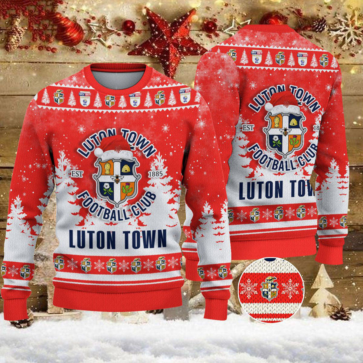 Luton Town Ugly Christmas Sweater Jumper