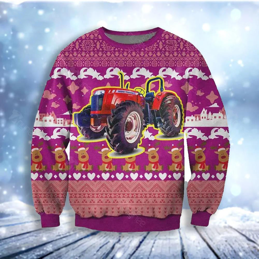 Massey Ferguson Tractor Ugly Christmas Sweater