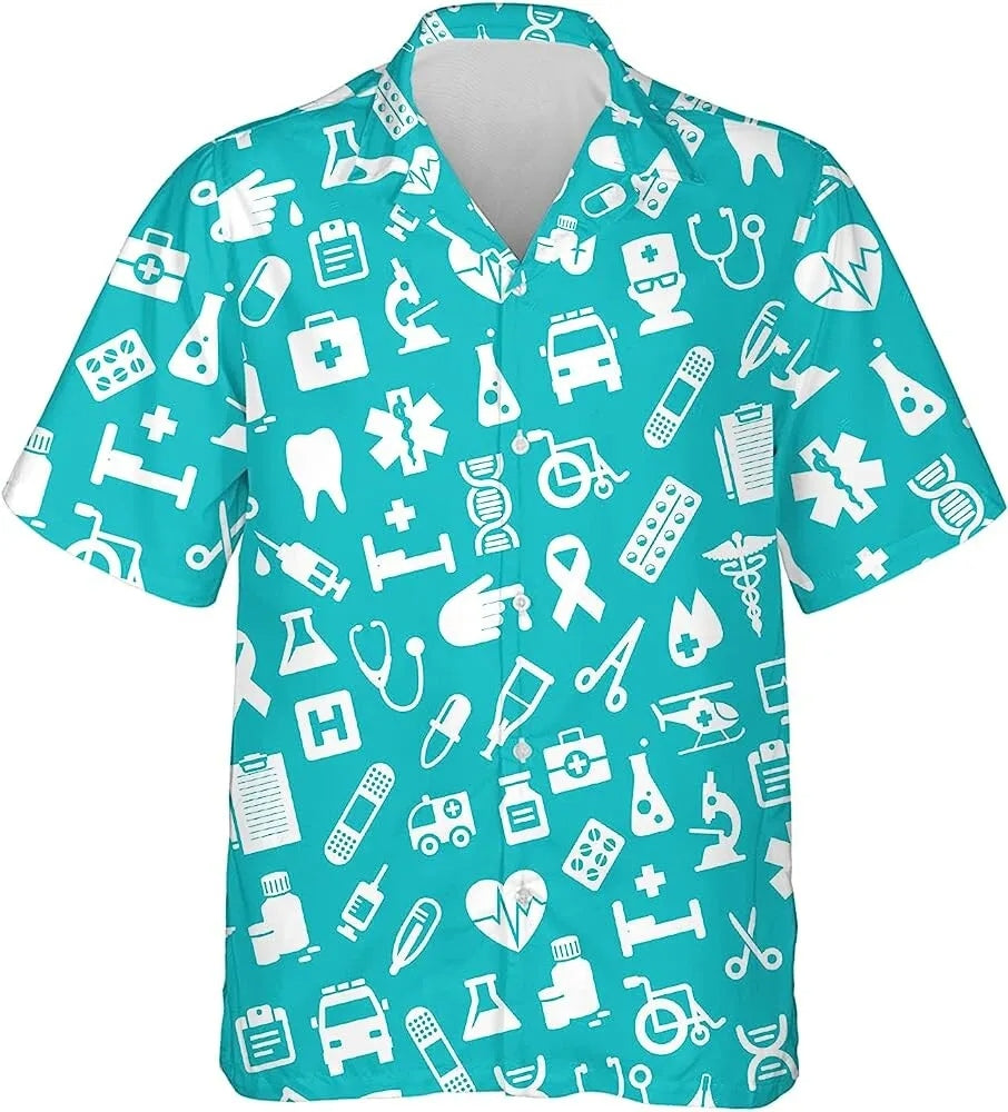Medical Equipment Nurse Icon Hawaiian Shirt