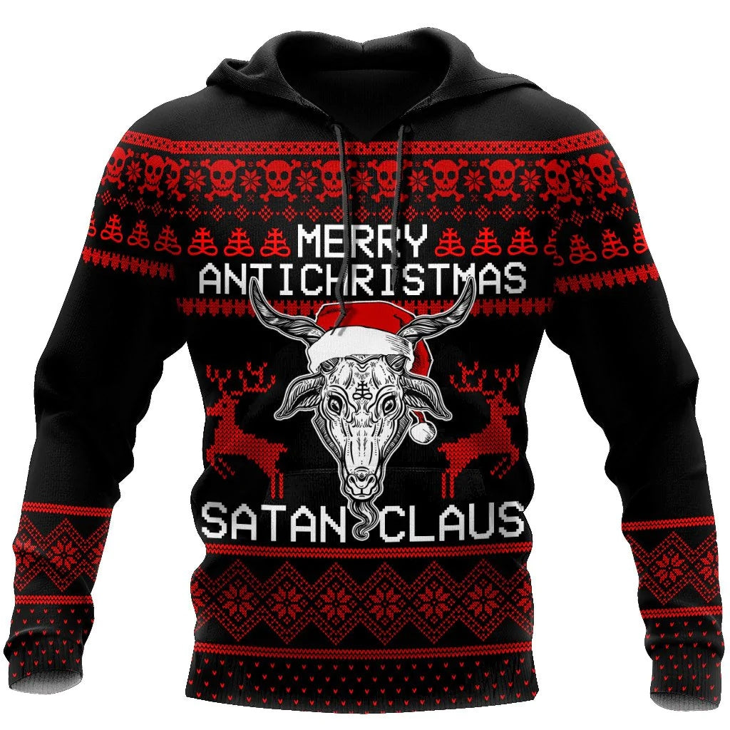 Merry Antichristmas Satan Claus Hoodie