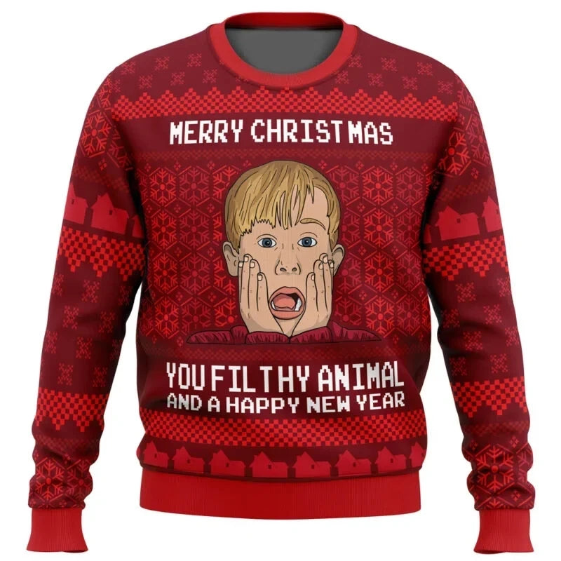 Merry Xmas You Filthy Animal Home Alone Ugly Christmas Sweater