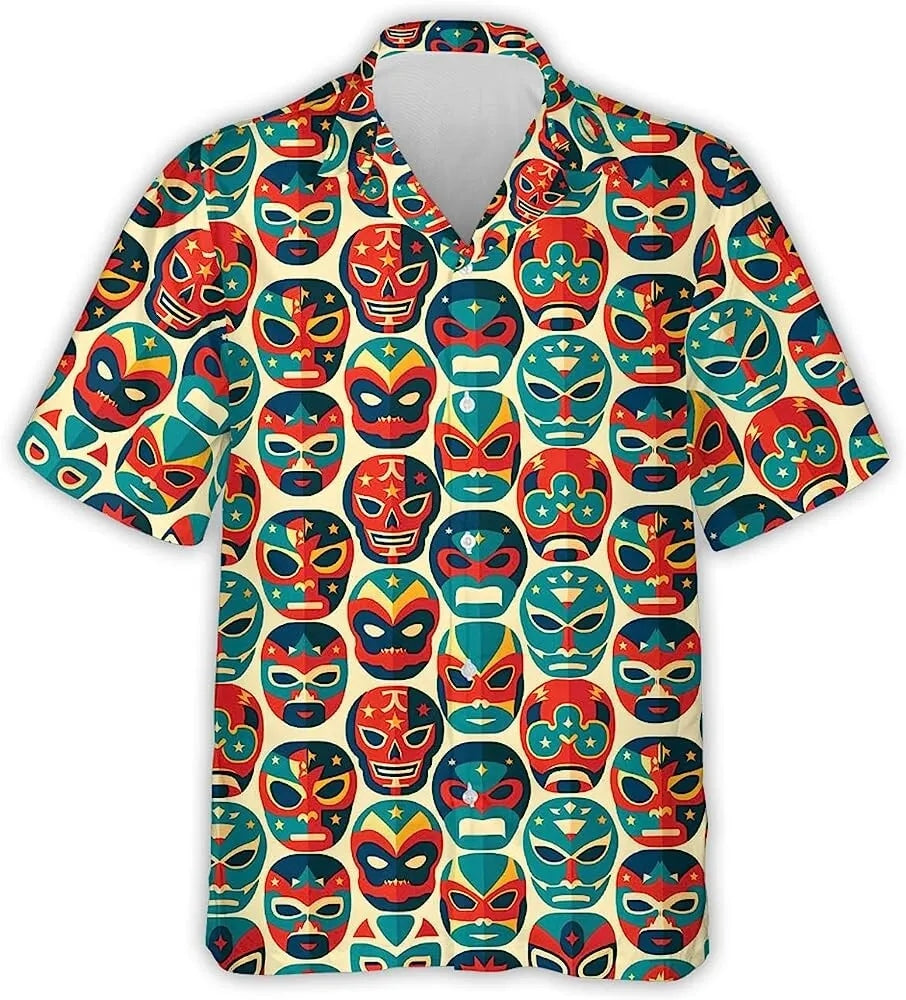 Mexican Luchador Mask Hawaiian Shirt