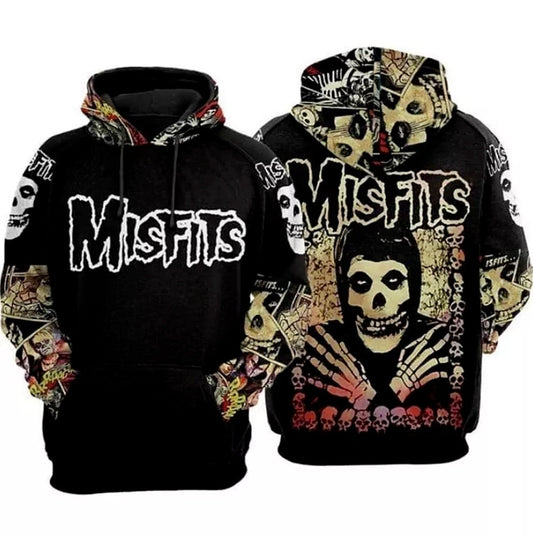 Misfits Punk Rock Band Skull Skeleton Hoodie