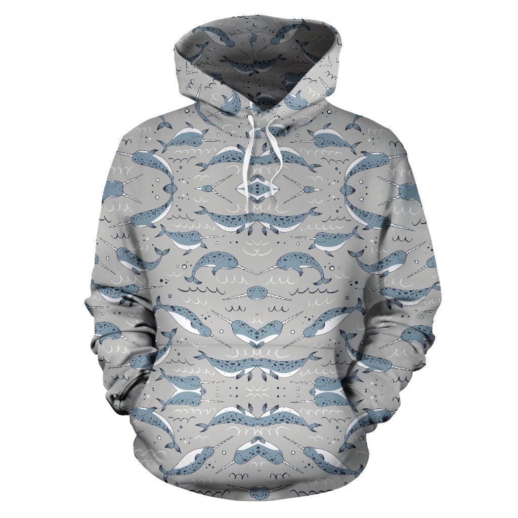 Narwhal Pattern Hoodie
