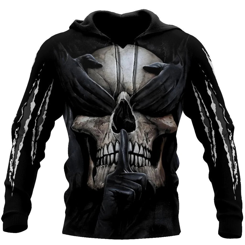 No Hear No Speak No See Skull Hoodie