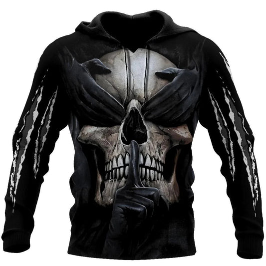 No Hear No Speak No See Skull Hoodie