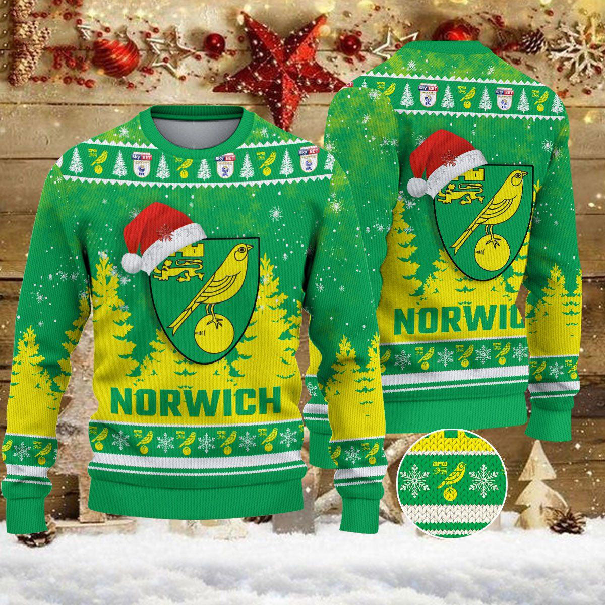 Norwich City Ugly Christmas Sweater Jumper
