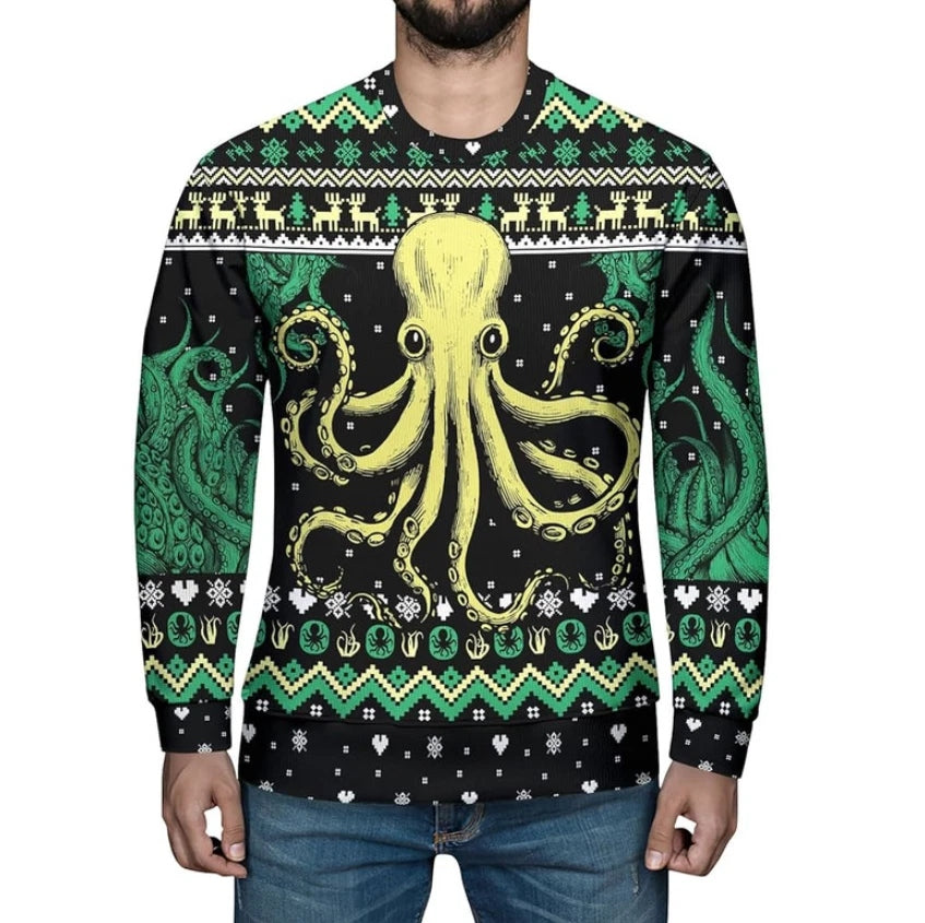 Octopus Xmas Christmas Ugly Sweater