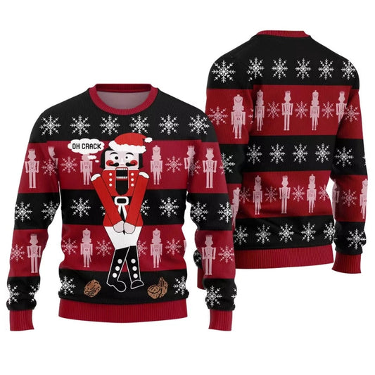 Oh Crack Nutcracker Ballet Ugly Christmas Sweater