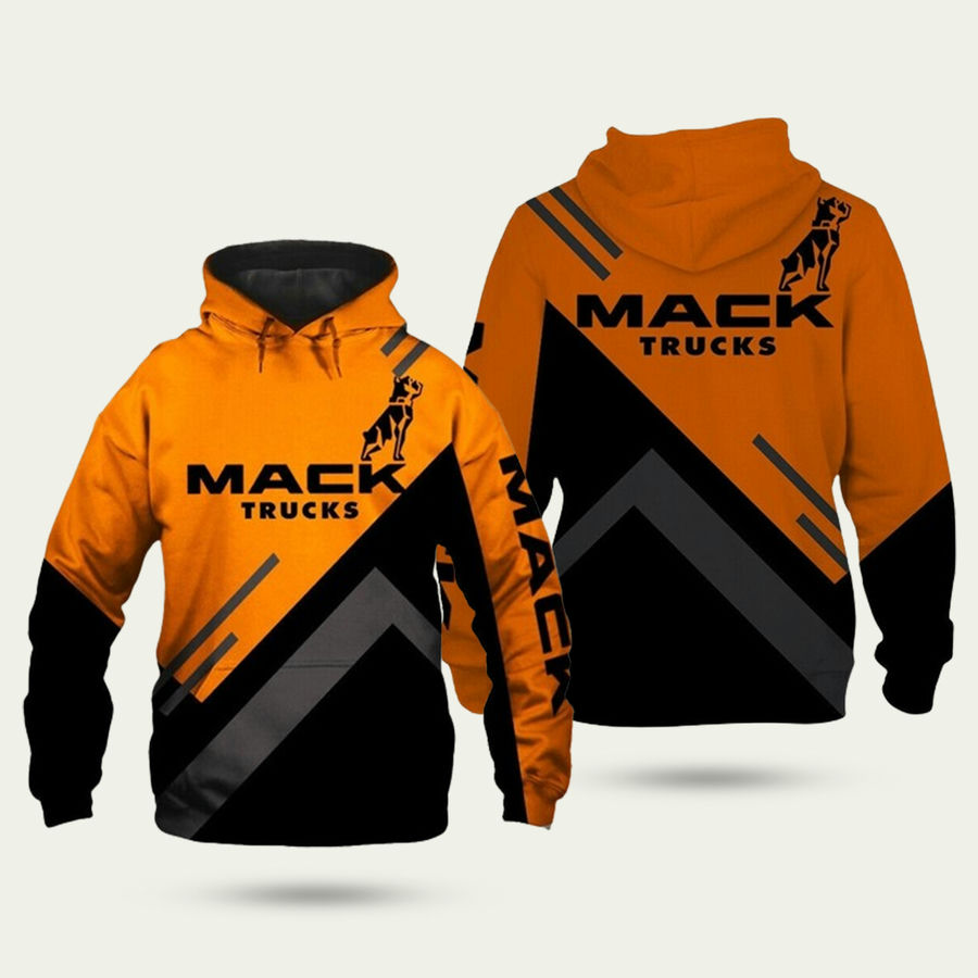 Orange Mack Truck Hoodie