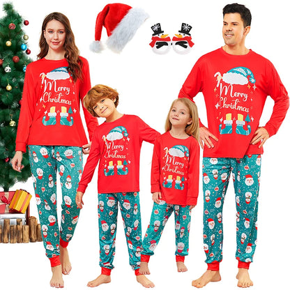 Merry Christmas Red Matching Family Pajamas