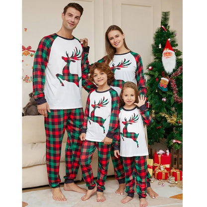 Cute Elk Christmas Family Matching Pajamas