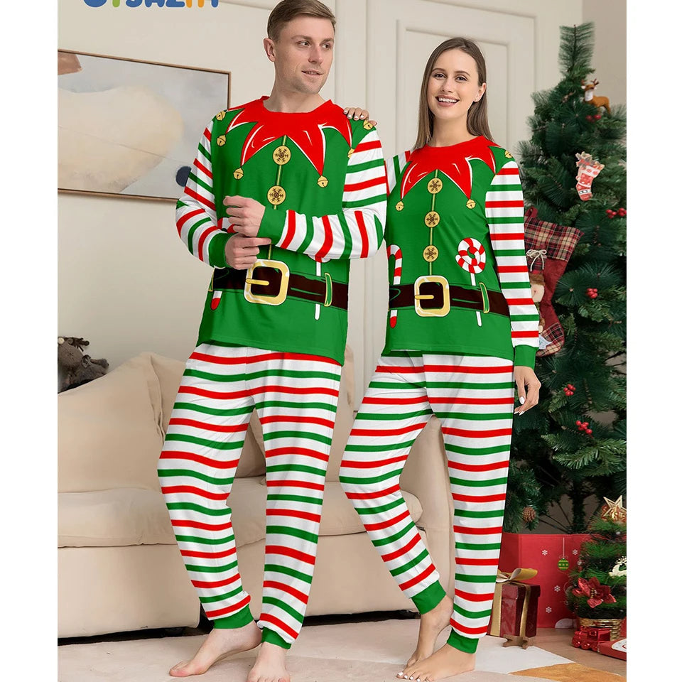 ELF Matching Family Pajamas, Father Mother Son Daughter