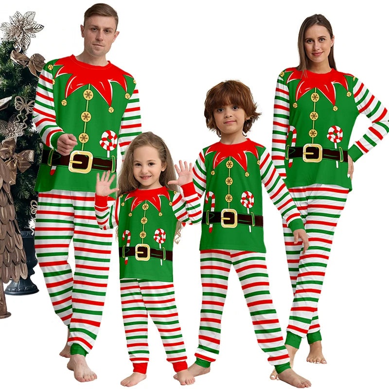 ELF Matching Family Pajamas, Father Mother Son Daughter